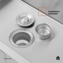 Cuba Gourmet para Cozinha com Acessórios Aço Inox 304 76x45cm Workstation Jarauara Prata