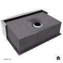 Cuba para Cozinha Gourmet Aço Inox 304 76x53cm Kaimbé Farm Prata
