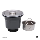 Cuba para Cozinha Gourmet Aço Inox 304 76x53cm Kaimbé Farm Prata