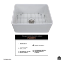 Cuba para Cozinha Gourmet de Cerâmica Farm Pingoo.casa - Branco