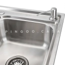 Cuba para Cozinha Gourmet Pia Aço Inox 201 com Acessórios Carajás e Lixeira Prata