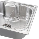 Cuba para Cozinha Gourmet Pia Aço Inox 201 com Acessórios Carajás e Lixeira Prata