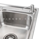 Cuba para cozinha gourmet pia Dupla aço inox com acessórios Potiguara com Lixeira pingoo.casa
