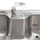 Cuba para Cozinha Inox Com Acessórios Carajás E Torneira Monocomando Extensível Muru Pingoo.casa - Prata Escovado
