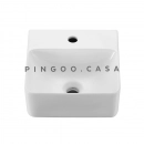 Cuba de Apoio para Banheiro em Porcelana Ágata com Torneira Monocomando Xingu e Válvula Click Prata