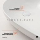 Cuba de Apoio para Banheiro Gota Slim Louça Cerâmica 76,5 cm Branco
