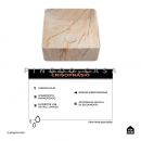 Cuba de Apoio Slim Quadrada para Banheiro Louça Cerâmica 31,5x31cm Crisoprásio Marmorizado Rose