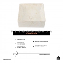 Cuba de Apoio Slim Quadrada para Banheiro Louça Cerâmica 38x37,5cm Larimar Marmorizado Gold