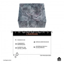 Cuba de Apoio Slim Quadrada para Banheiro Louça Cerâmica 38x37,5cm Larimar Marmorizado Grafite