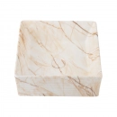 Cuba de Apoio Slim Quadrada para Banheiro Louça Cerâmica 38x37,5cm Larimar Marmorizado Rose