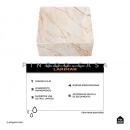 Cuba de Apoio Slim Quadrada para Banheiro Louça Cerâmica 38x37,5cm Larimar Marmorizado Rose