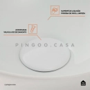 Cuba de Apoio para Banheiro Redonda Slim Louça Cerâmica 28,5 cm Calcedônia Branco