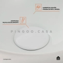 Cuba de Apoio Redonda Slim para Banheiro Louça Cerâmica 28,5cm Calcedônia Branco