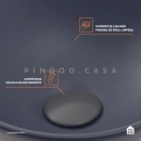 Cuba de Apoio para Banheiro Redonda Slim Louça Cerâmica 28,5 cm Calcedônia Cinza