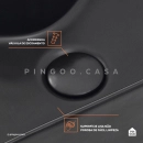 Cuba de Apoio para Banheiro Retangular Slim Louça Cerâmica 40 cm Cornalina Preto