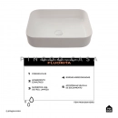 Cuba de Apoio Slim Retangular para Banheiro Louça Cerâmica 50,5x39,5cm Fluorita Branco