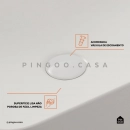 Cuba de Apoio Slim Retangular para Banheiro Louça Cerâmica 50,5x39,5cm Fluorita Branco