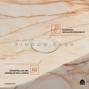 Cuba de Apoio para Banheiro Retangular Slim Louça Cerâmica 50,5 cm Fluorita Marmorizado Rose