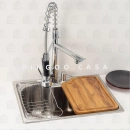 Cuba Gourmet para Cozinha Aço Inox 304 50x40cm Jaraqui Prata
