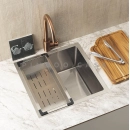 Cuba Gourmet para Cozinha Aço Inox 304 44x44cm Terena Prata