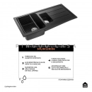 Cuba para Cozinha Gourmet Dupla de Quartzo Com Escorredor Mukurin Preto