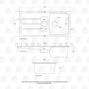 Cuba para Cozinha Gourmet Dupla de Quartzo Com Escorredor Mukurin Preto