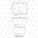 Cuba Gourmet para Cozinha com Acessórios Aço Inox 304 58x48cm Workstation Aruá Prata