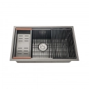 Cuba Gourmet para Cozinha com Acessórios Aço Inox 304 76x45cm Workstation Jarauara Preto