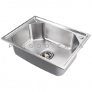 Cuba para Cozinha Gourmet Pia Aço Inox 201 Com Acessórios Guarani Prata