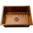 Cuba Gourmet para Cozinha Aço Inox 304 58x45cm Terena Dourado Rose