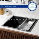 Cuba Gourmet para Cozinha Aço Inox 304 58x45cm Terena Preto