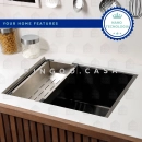 Cuba Gourmet para Cozinha Aço Inox 304 58x45cm Terena Preto