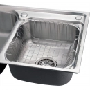 Cuba Dupla Gourmet para Cozinha Aço Inox 201 78x43cm Potiguara Prata