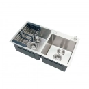 Cuba Dupla Gourmet para Cozinha Aço Inox 304 78x43cm Awá Prata