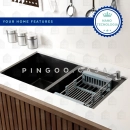 Cuba Dupla Gourmet para Cozinha Aço Inox 304 78x43cm Awá Preto