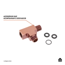 Desviador Para Chuveiro Mundaú Pingoo.Casa - Dourado Rose