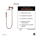Desviador Para Chuveiro Mundaú Pingoo.Casa - Dourado Rose