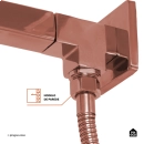 Desviador Para Chuveiro Mundaú Pingoo.Casa - Dourado Rose