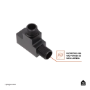 Desviador Para Chuveiro Mundaú Pingoo.Casa - Preto Fosco
