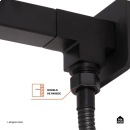 Desviador Para Chuveiro Mundaú Pingoo.Casa - Preto Fosco