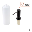 Dosador de Detergente Capiá 500ml Aço Inox 304 Pingoo.casa - Preto