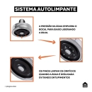 Ducha Chuveiro Autolimpante Redondo de Parede Longo Mauá Prata