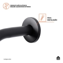 Ducha Chuveiro Autolimpante Redondo de Parede Mauá Preto