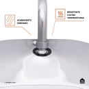 Ducha chuveiro oval de parede Muriaé - Prata
