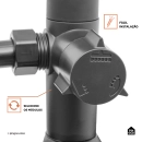 Ducha Chuveiro Modular de Parede Redondo Iaco Pingoo.casa - Preto