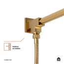 Ducha Chuveiro Redondo de Parede com desviador Trombetas Dourado