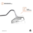 Ducha Chuveiro Redondo de Parede com desviador Trombetas Prata