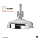 Ducha Chuveiro Redondo de Parede com desviador Trombetas Prata