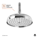 Ducha Chuveiro Redondo de Parede com desviador Trombetas Prata