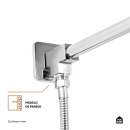 Ducha Chuveiro Redondo de Parede com desviador Trombetas Prata